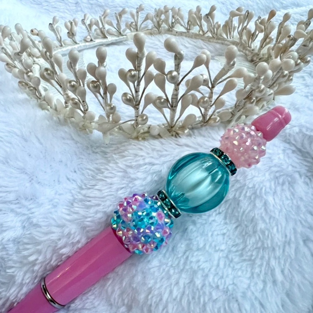 Fairy Tale Princess Pen | Whimsical Acrylic Beads | Ballpoint | Writing Gift